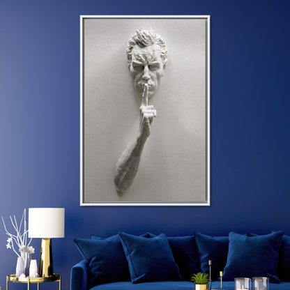 Statue Male Sculpture Abstract Canvas Print
