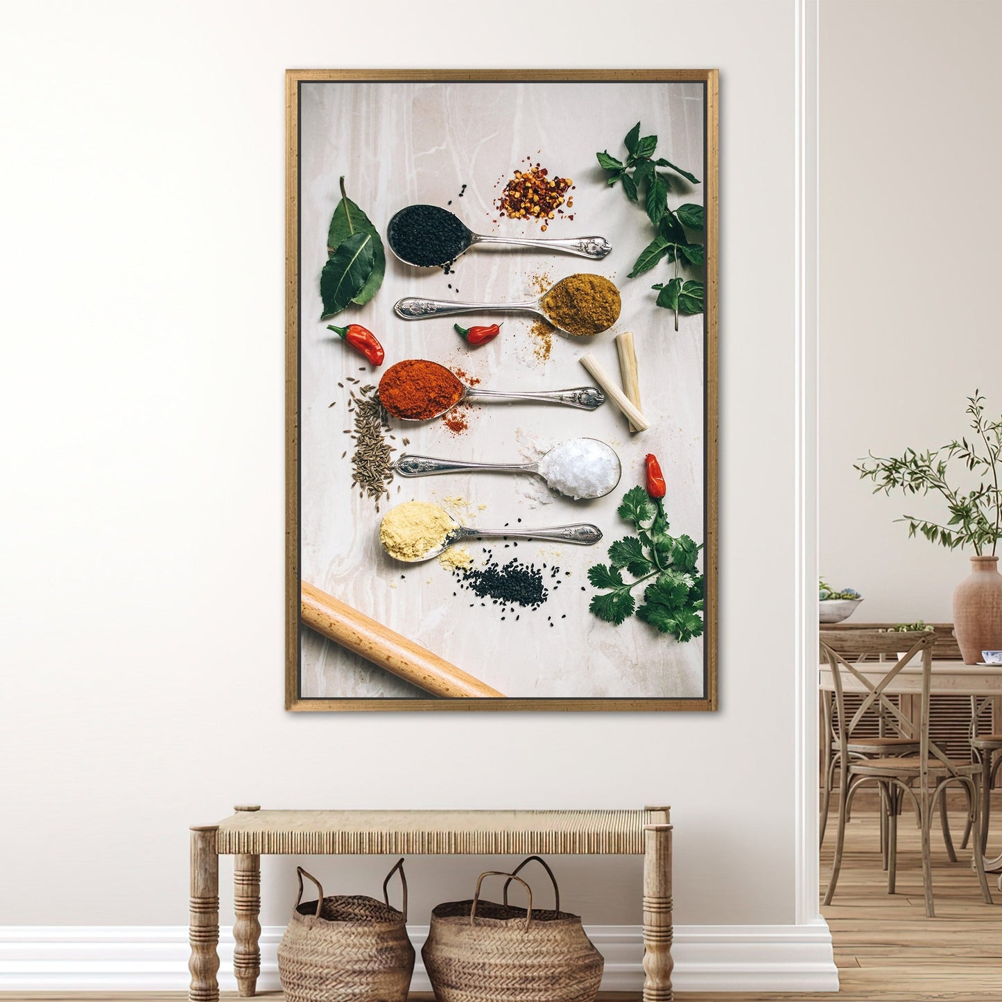 Spoon Herbs Foods Canvas Print