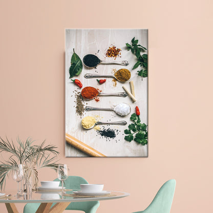Spoon Herbs Foods Canvas Print