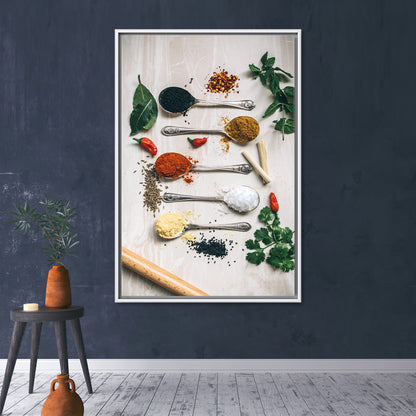 Spoon Herbs Foods Canvas Print