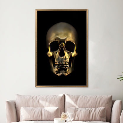Gold Skull Halloween and Loft Canvas Print