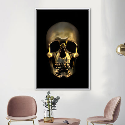 Gold Skull Halloween and Loft Canvas Print
