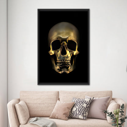 Gold Skull Halloween and Loft Canvas Print