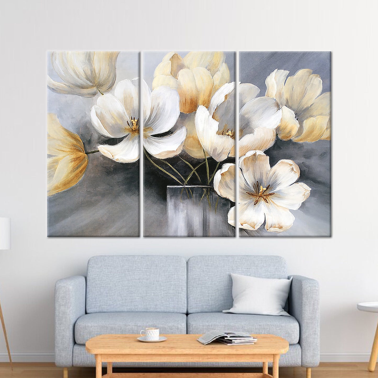 Abstract Flowers Canvas Print - Vibrant Wall Art for Home Decor