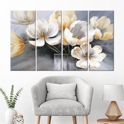 Abstract Flowers Canvas Print - Vibrant Wall Art for Home Decor
