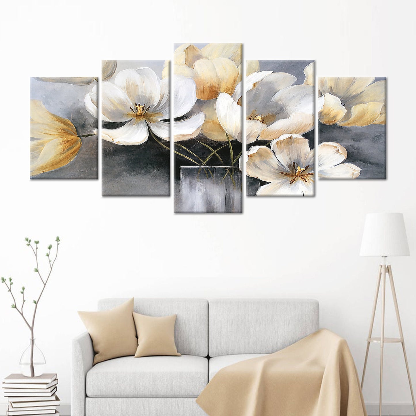 Abstract Flowers Canvas Print - Vibrant Wall Art for Home Decor