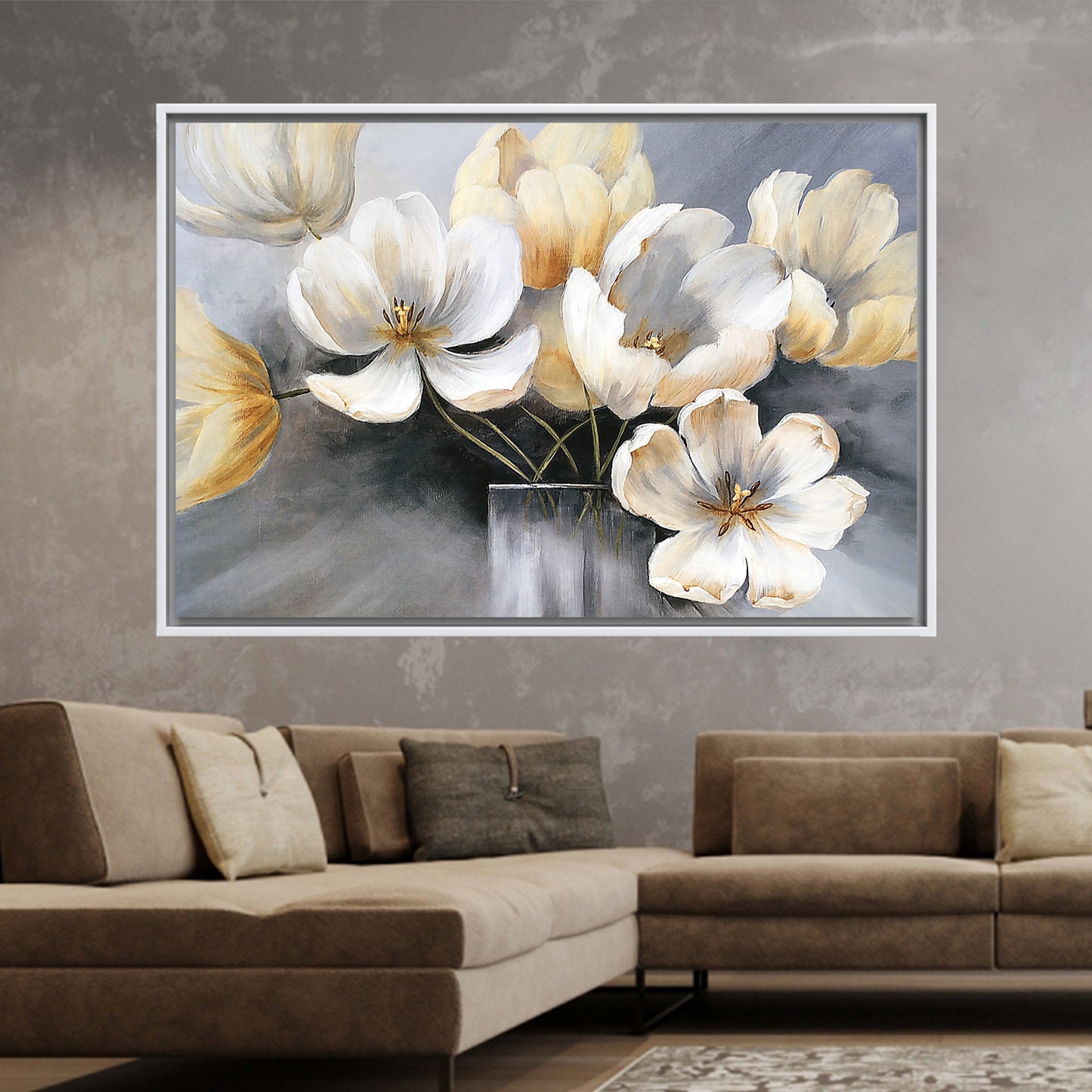 Abstract Flowers Canvas Print - Vibrant Wall Art for Home Decor