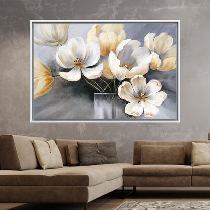 Abstract Flowers Canvas Print - Vibrant Wall Art for Home Decor