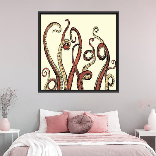 Modern Octopus Canvas Wall Art: Abstract Printed Canvas for Home Decor
