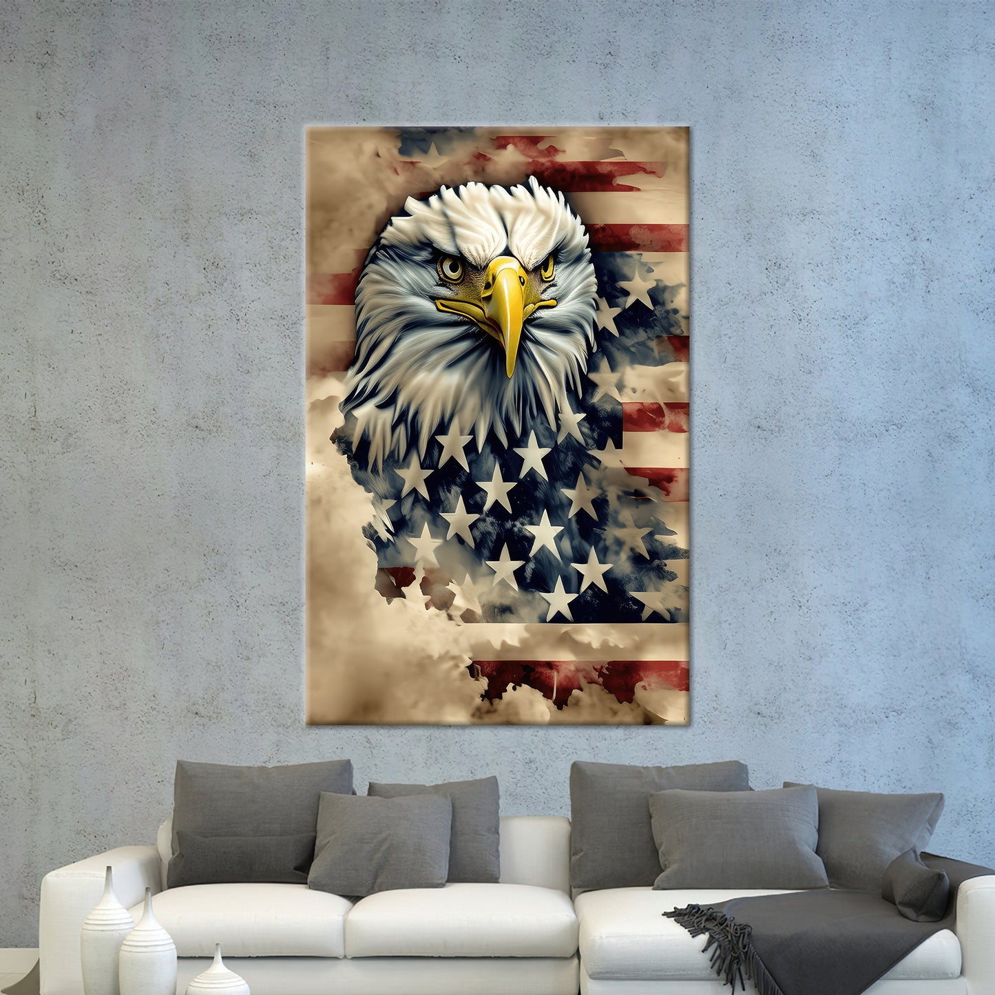 American Flag Vibrant Canvas Print