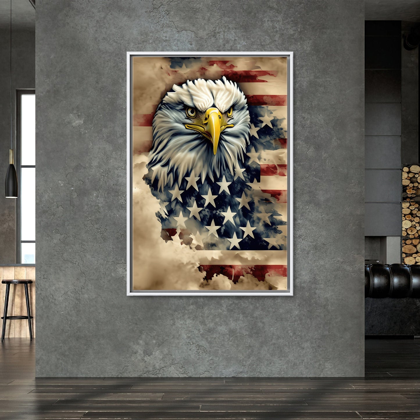 American Flag Vibrant Canvas Print