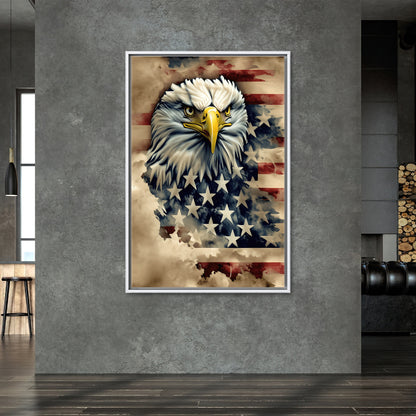 American Flag Vibrant Canvas Print