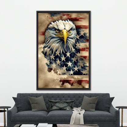 American Flag Vibrant Canvas Print
