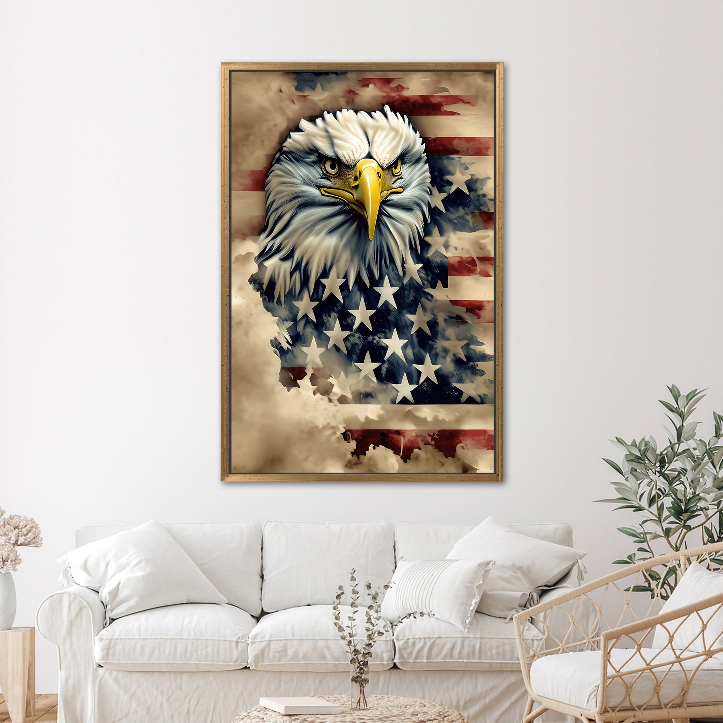 American Flag Vibrant Canvas Print