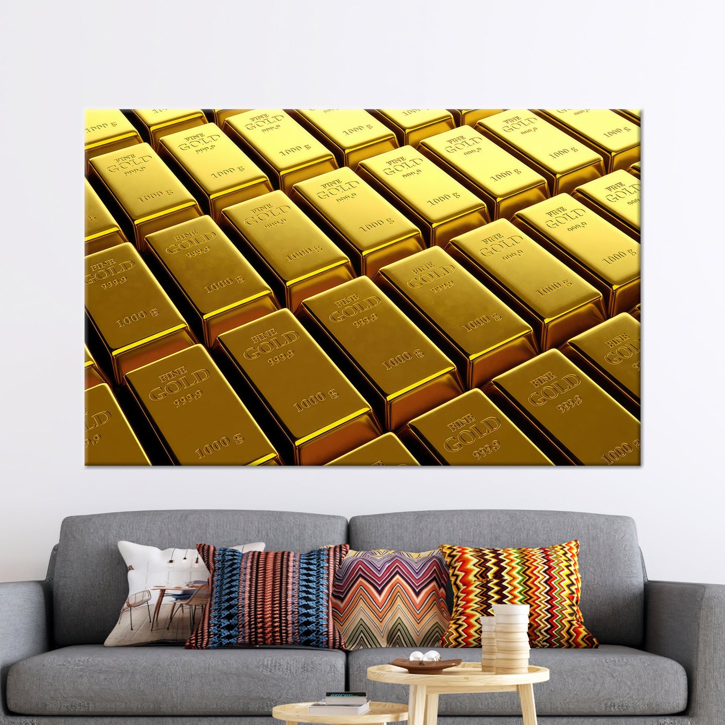 Gold Bars Canvas Print