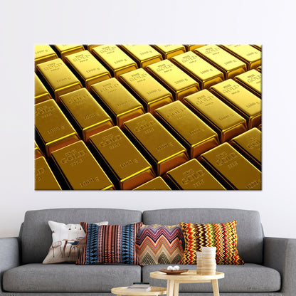 Gold Bars Canvas Print