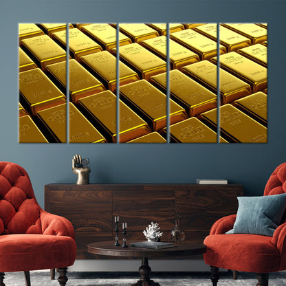 Gold Bars Canvas Print
