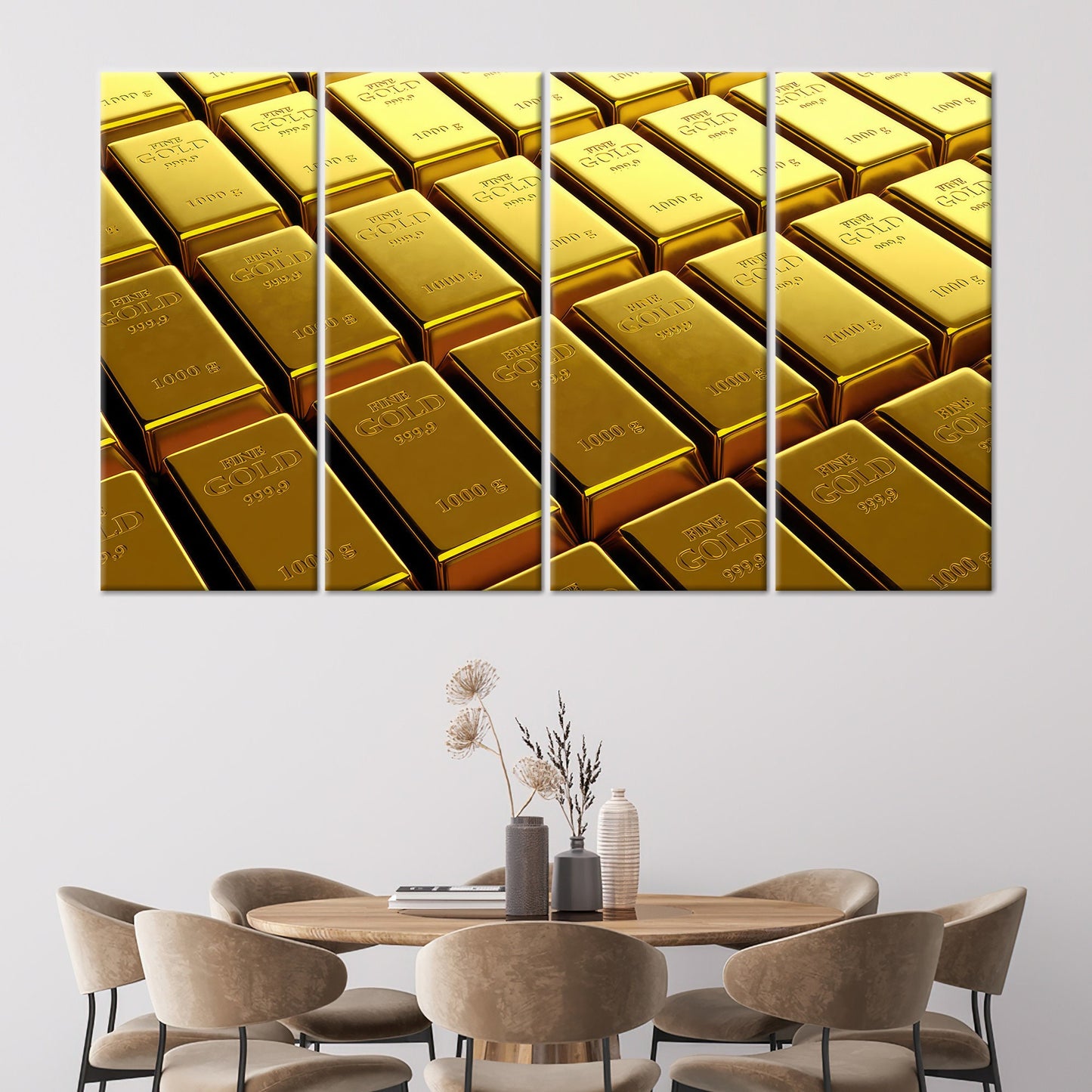 Gold Bars Canvas Print