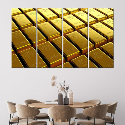 Gold Bars Canvas Print