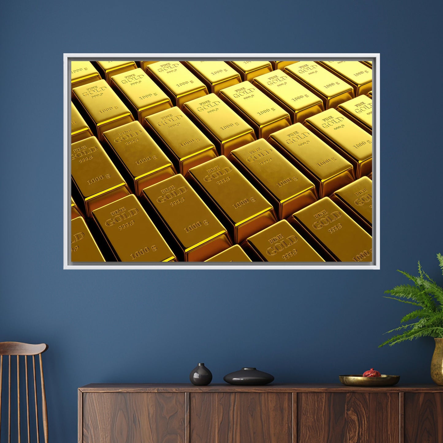 Gold Bars Canvas Print