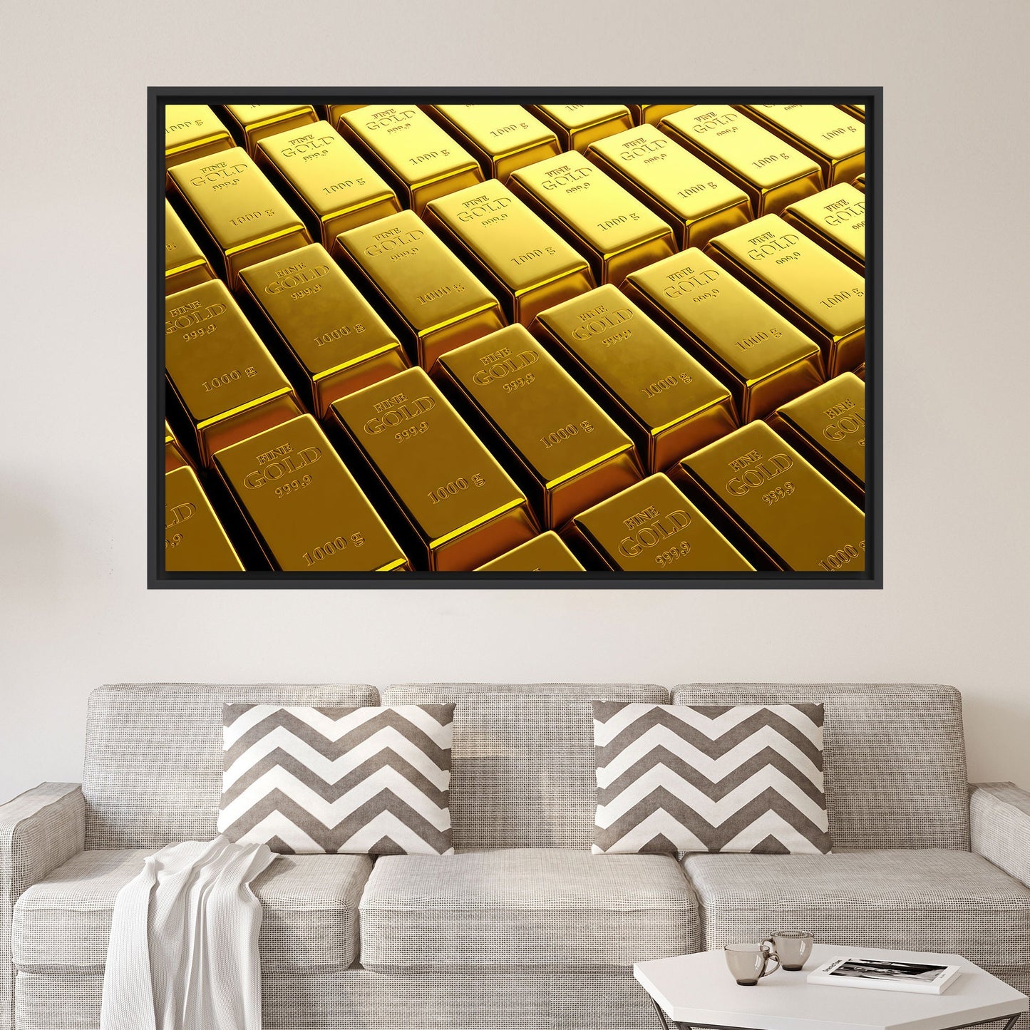 Gold Bars Canvas Print