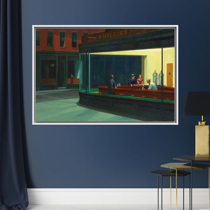 Edward Hopper Nighthawks Iconic Diner Canvas Print