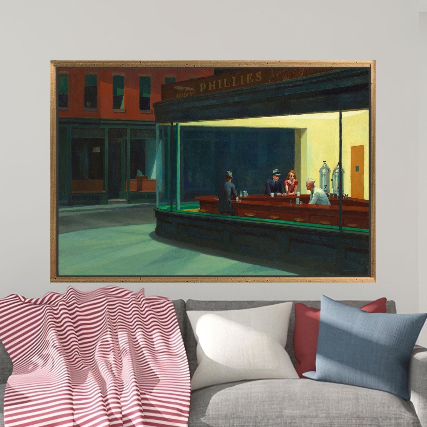 Edward Hopper Nighthawks Iconic Diner Canvas Print