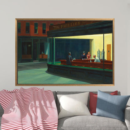 Edward Hopper Nighthawks Iconic Diner Canvas Print