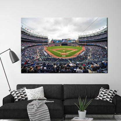 New York Yankees Stadium Baseball Printed Canvas Decor - Personalized Motivation Gift for Couples