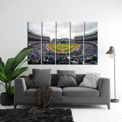 New York Yankees Stadium Baseball Printed Canvas Decor - Personalized Motivation Gift for Couples