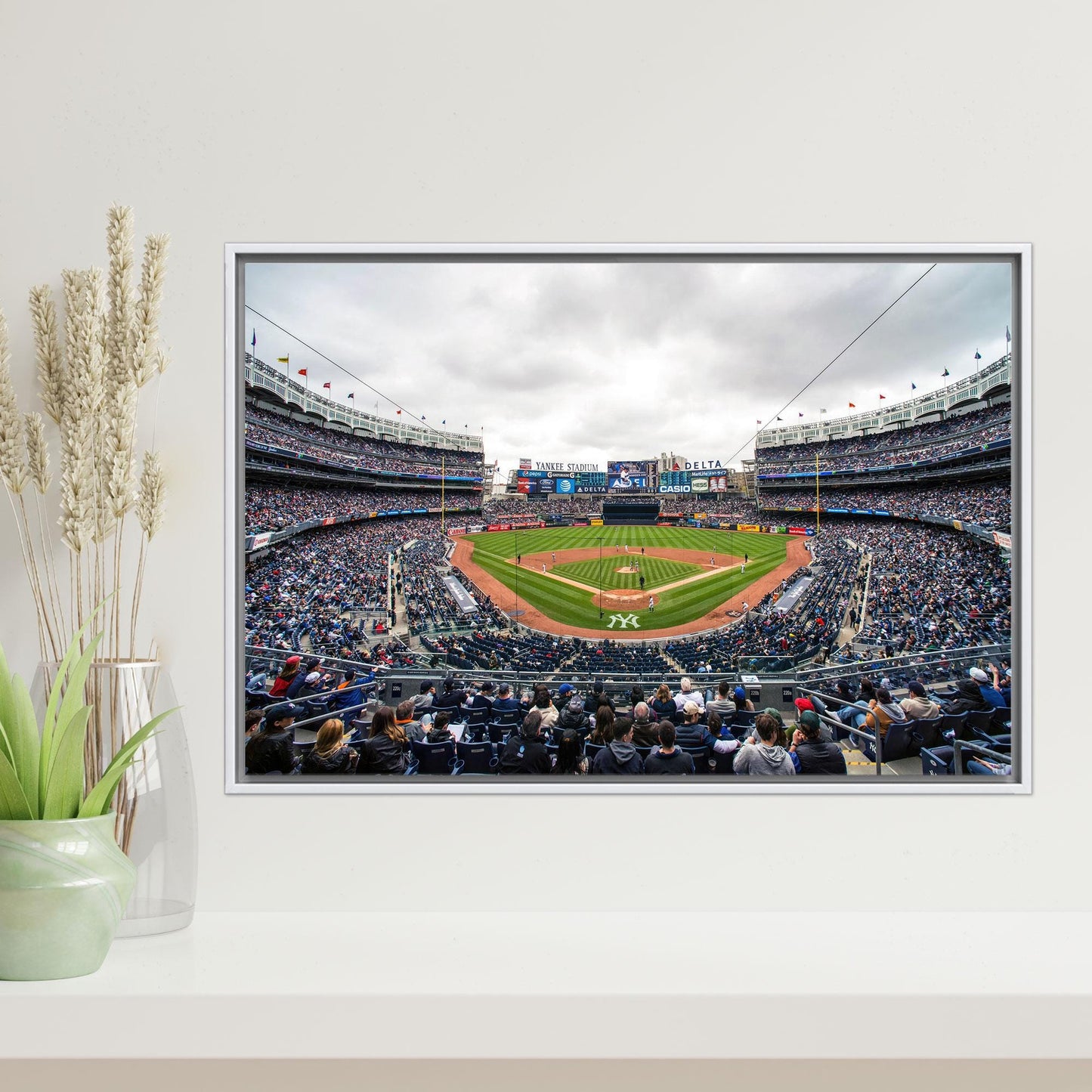 New York Yankees Stadium Baseball Printed Canvas Decor - Personalized Motivation Gift for Couples
