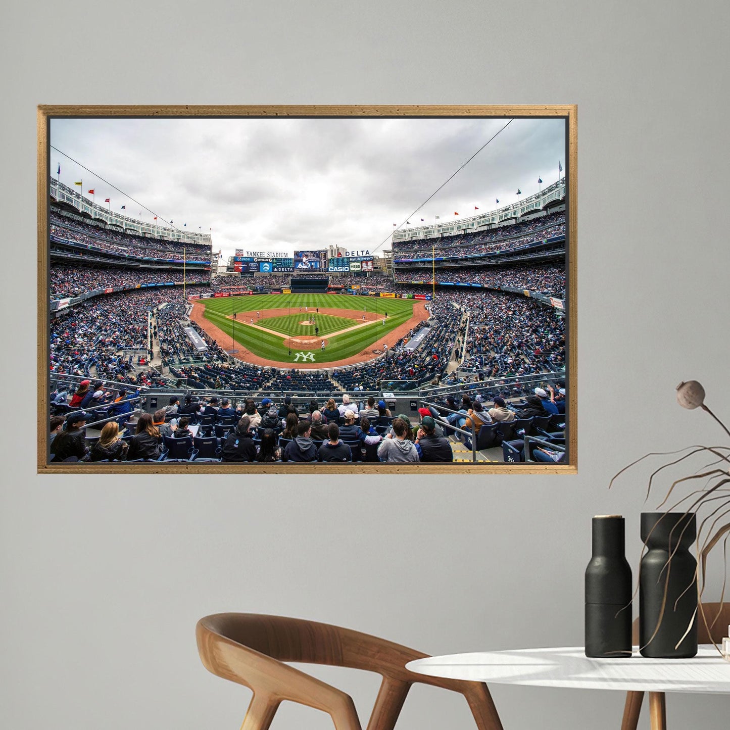 New York Yankees Stadium Baseball Printed Canvas Decor - Personalized Motivation Gift for Couples