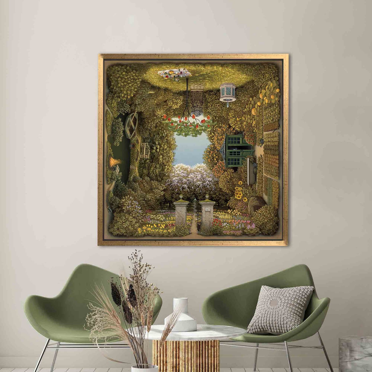 Surreal Garden Illusion Whimsical Gallery Canvas Print