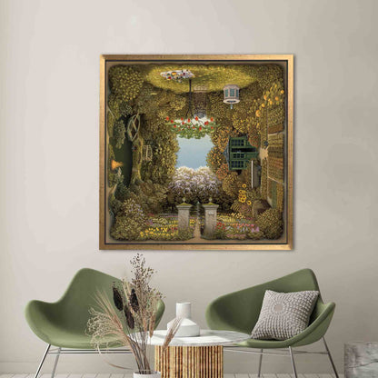 Surreal Garden Illusion Whimsical Gallery Canvas Print