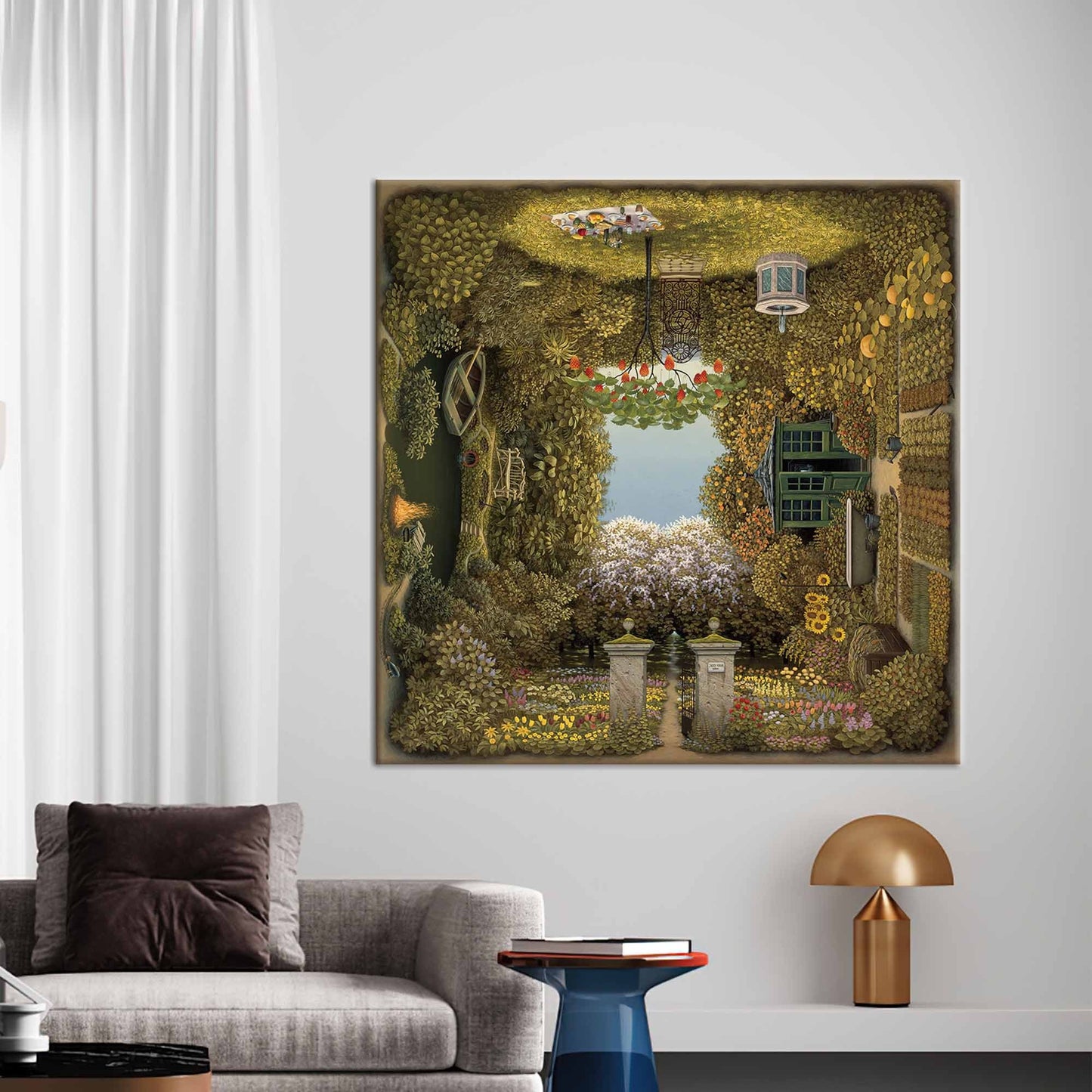 Surreal Garden Illusion Whimsical Gallery Canvas Print
