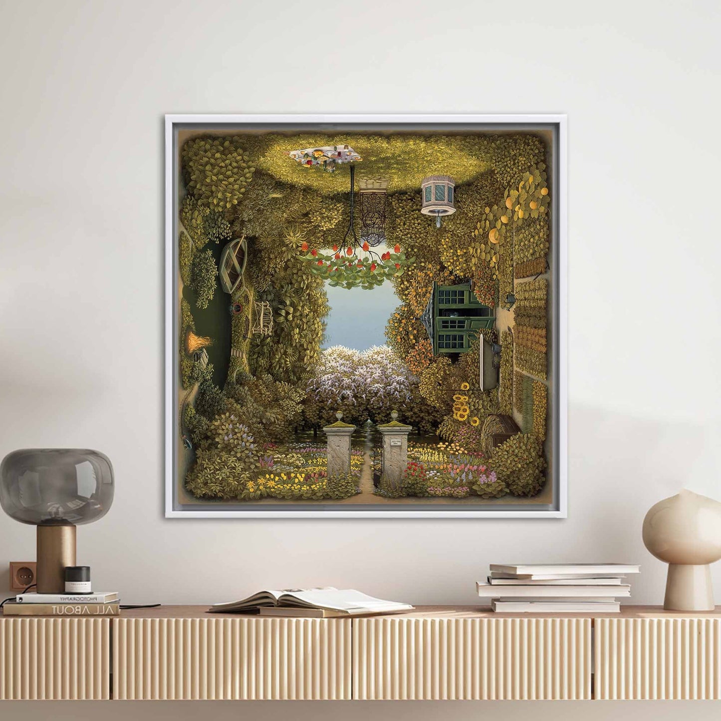 Surreal Garden Illusion Whimsical Gallery Canvas Print