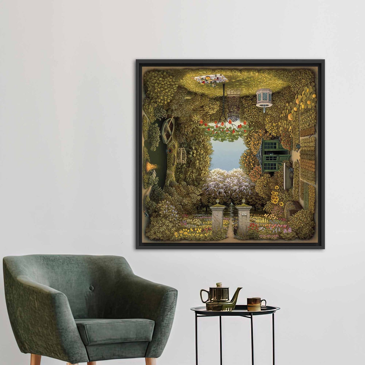 Surreal Garden Illusion Whimsical Gallery Canvas Print