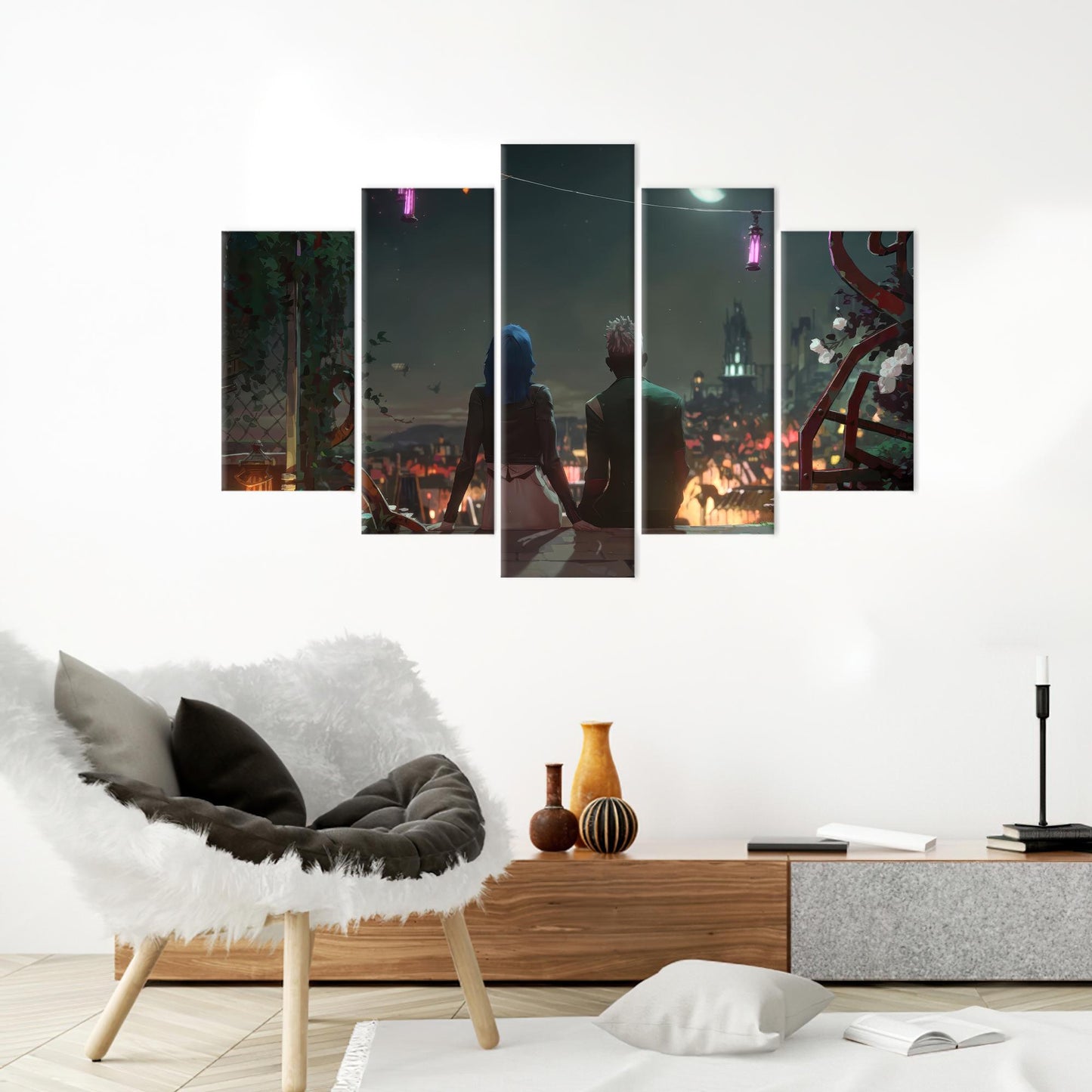 Arcane Poster Canvas Print: Jinx and Ekko in Love, Arcane Season 2 Art, Digital Prints, Game Poster