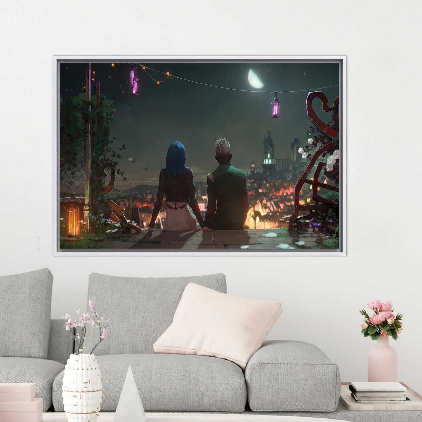 Arcane Poster Canvas Print: Jinx and Ekko in Love, Arcane Season 2 Art, Digital Prints, Game Poster