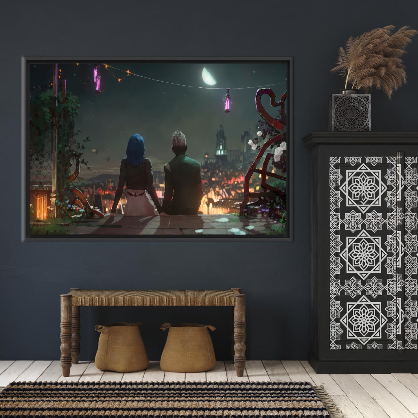 Arcane Poster Canvas Print: Jinx and Ekko in Love, Arcane Season 2 Art, Digital Prints, Game Poster