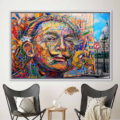 Salvador Dali Graffiti Colorful Abstract Canvas Print