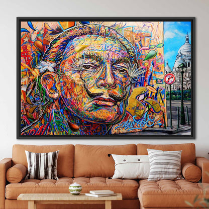 Salvador Dali Graffiti Colorful Abstract Canvas Print