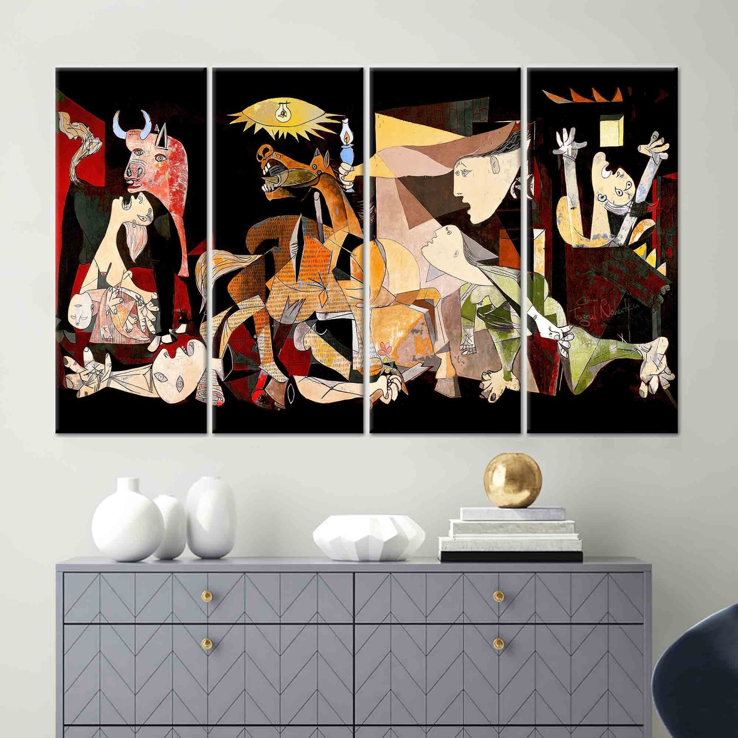 Modern Picasso Canvas Print, Surreal Abstract Decor, Personalized Gift for Her, Famous Art Poster