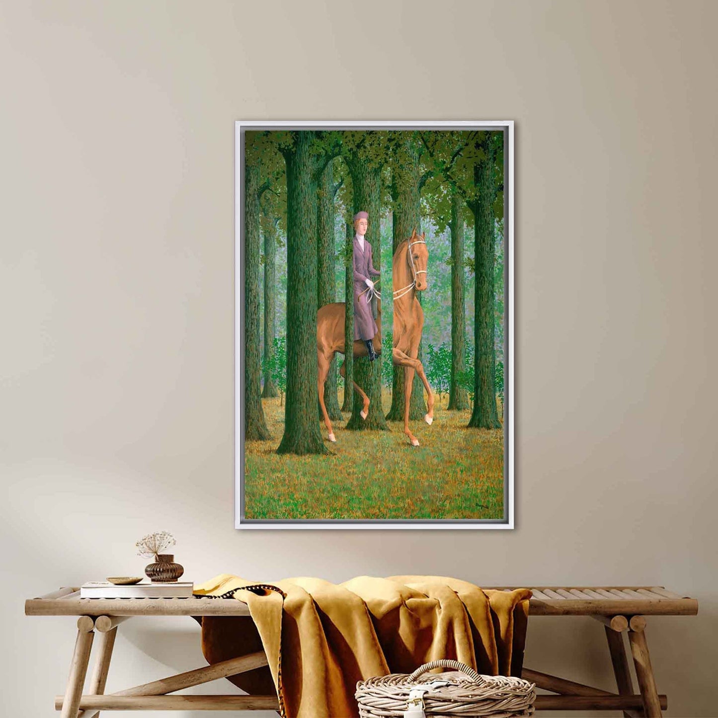 Rene Magritte Blank Signature Horse Canvas Print