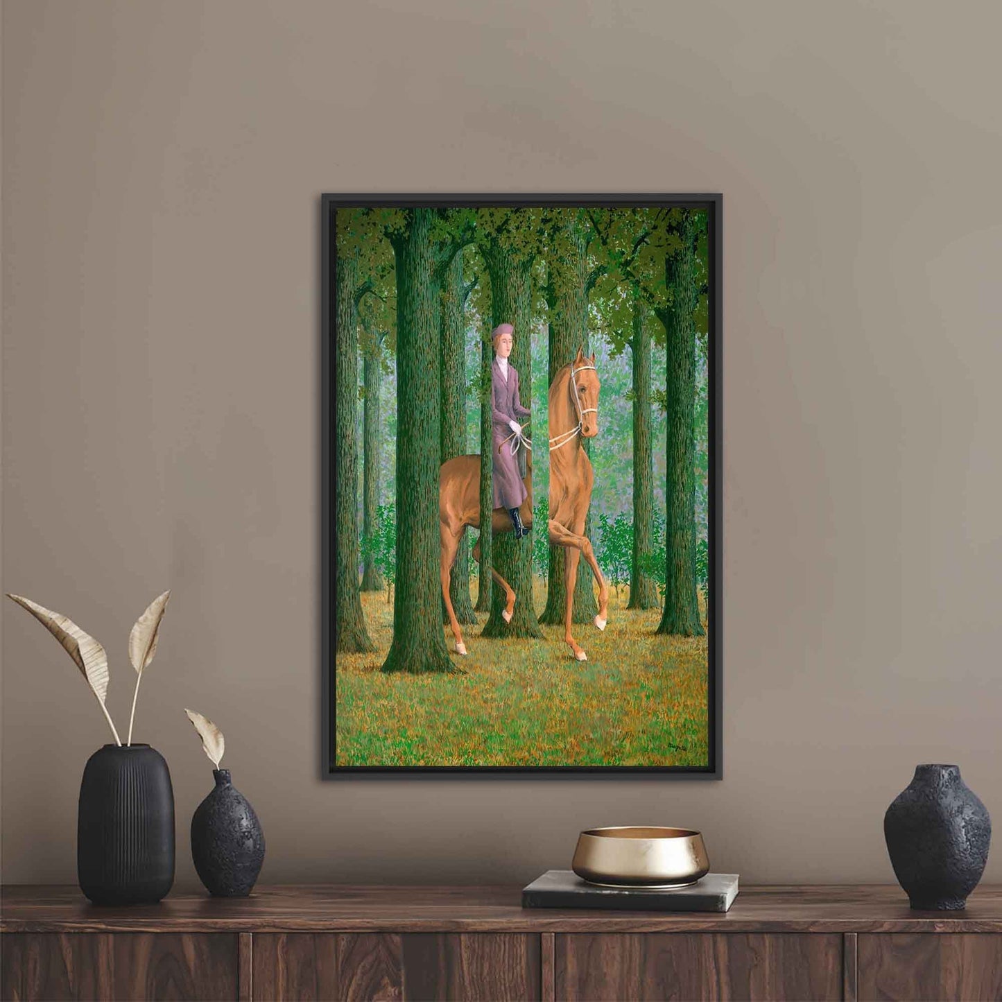 Rene Magritte Blank Signature Horse Canvas Print