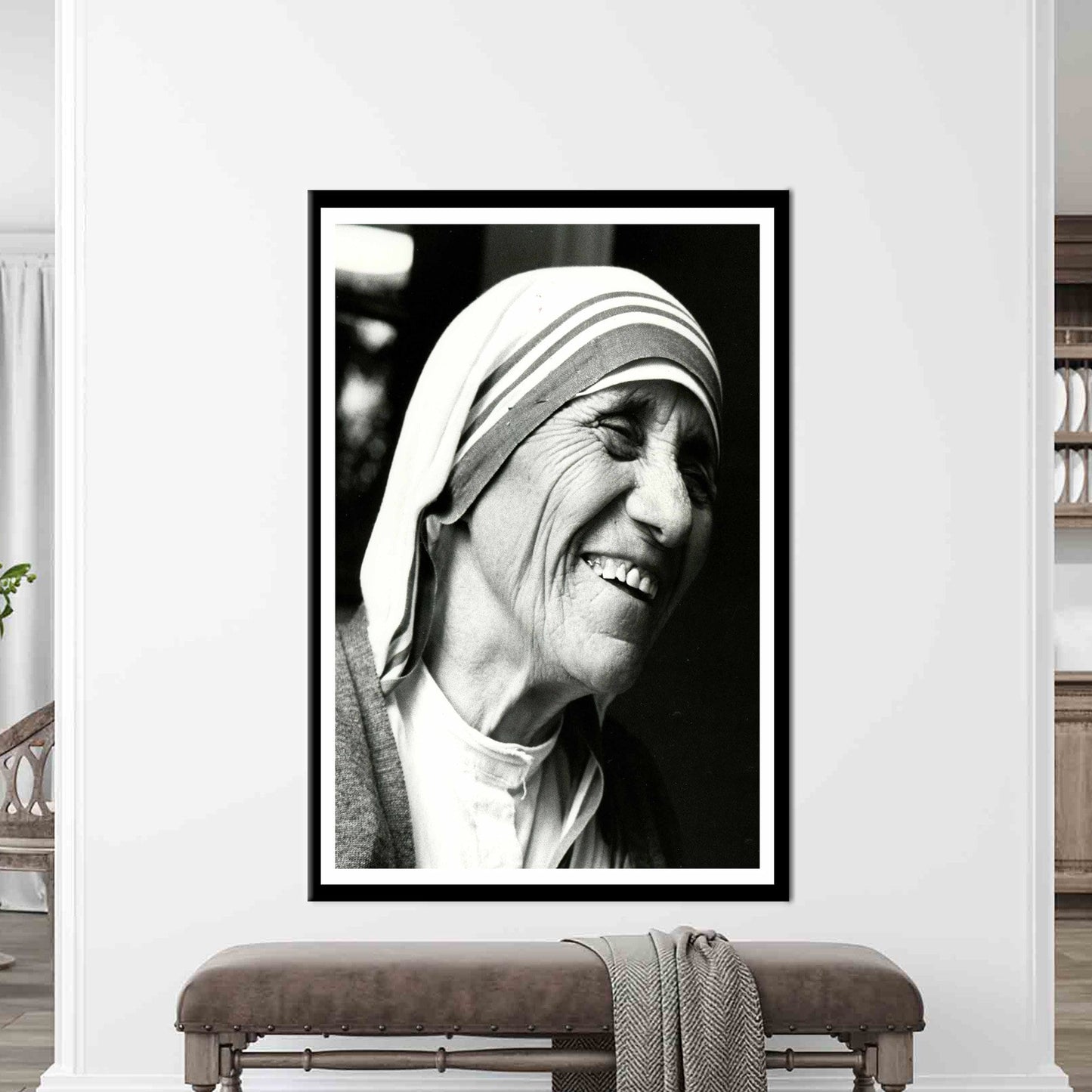 Mother Teresa Portrait Inspirational Canvas Print