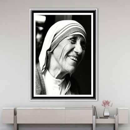 Mother Teresa Portrait Inspirational Canvas Print