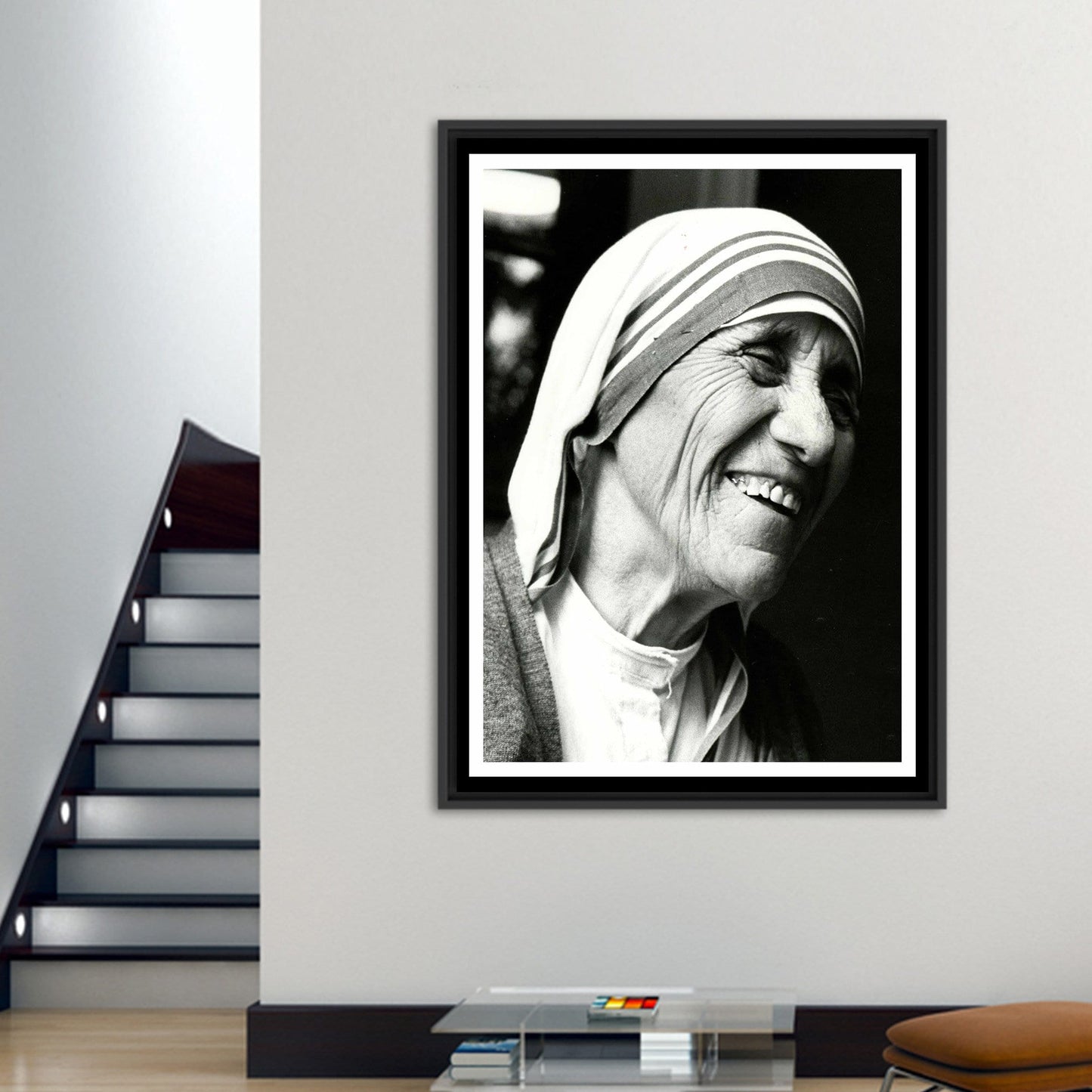 Mother Teresa Portrait Inspirational Canvas Print