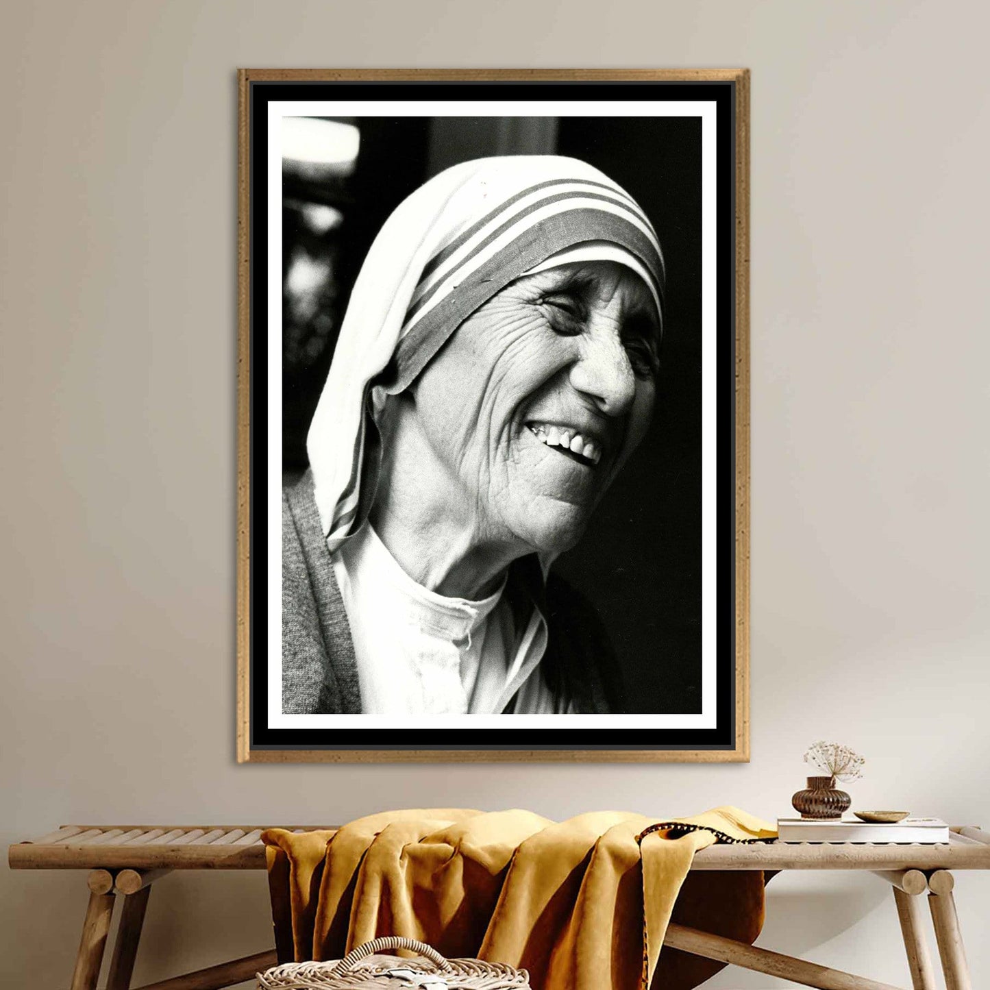 Mother Teresa Portrait Inspirational Canvas Print