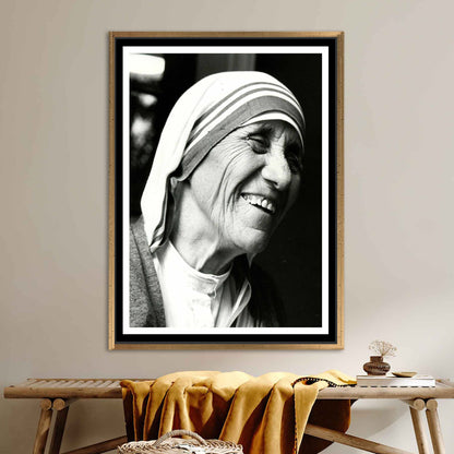 Mother Teresa Portrait Inspirational Canvas Print